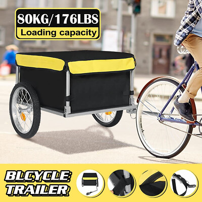 #ad #ad Large Bicycle Bike Cargo Trailer Steel Carrier Storage Cart Wheel Runner 176LBS $106.99
