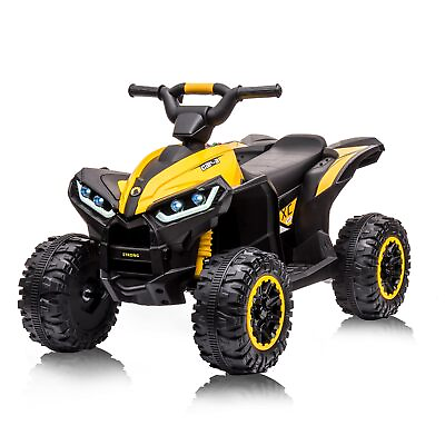 #ad #ad 12V Kids Ride On Electric ATV Off Road Quad Car Toy Lowamp;High Speeds Remote Yello $139.99