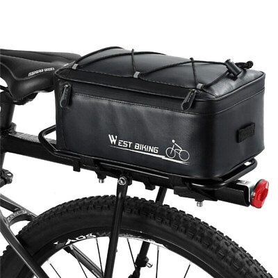 #ad Bicycle Rear Rack Seat Bag Bike Cycling Storage Pouch Trunk Pannier Waterproof $18.88