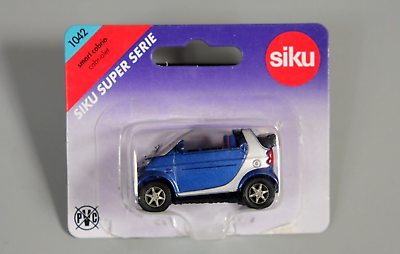 #ad SIKU 1042 Smart Car Cabrio Blue Silver Blisterpack Opened GBP 14.00