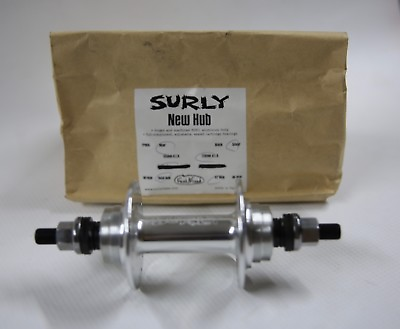 #ad Surly Rear Hub Silver 120mm 32 Hole Fixed Fixed Solid Axle AU $105.00