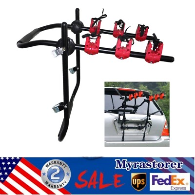 #ad Portable 3 Bicycle Trunk Mount Bike Carrier Rack Hatchback for SUV $57.86
