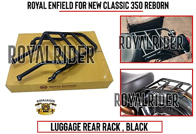 Royal Enfield New Classic 350 REBORN quot;LUGGAGE REAR RACK BLACK” $48.59