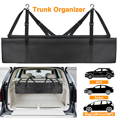 #ad Car Trunk Organizer Accessories Back Seat Storage Bag Hanging 600D Oxford Black $7.99
