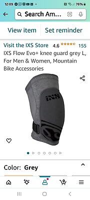 #ad IXS Flow Evo knee guard grey MEDIUM For Men amp; Women Mountain Bike Accessories $40.00