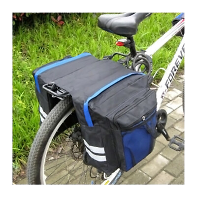 #ad BV Bike Pannier Bag Bicycle Rear Carrier Rack Seat Trunk Storage Saddle Bag 840D $21.89