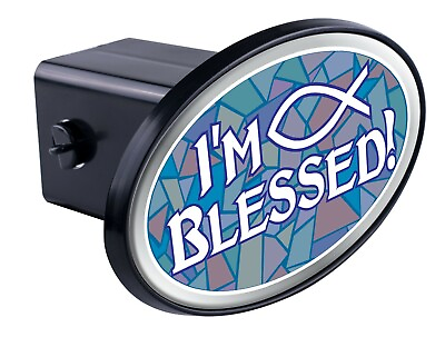 Christian I#x27;M BLESSED TOW HITCH COVER car truck suv trailer 2quot;receiver plug cap $12.90