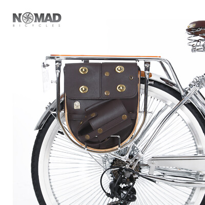 Vintage Bicycle Pannier Bag Rack Trunk Bike Picnic Luggage Retro Rear Seat Bag $116.59
