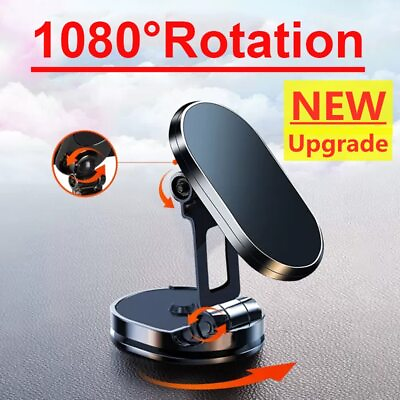 Universal 360° Rotation Magnetic Phone Holder Foldable Car Mount Stand Dashboard $9.99