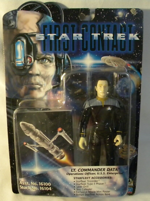 #ad Star Trek First Contact Lt Cmdr Data 6” Action Figure #16104 c $10.00