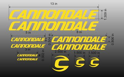 Custom Cannondale Bike Frame Decal Set. Pick Your Color. Trail CAAD Rush Jekyll $20.70