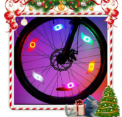 #ad 6 Pack Bike Spoke Led Lights Bicycle Wheel Light 6 Colors Free Battery LED84 $9.99