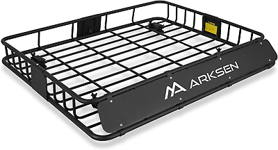 #ad 43 X 50 Inch Universal Extra Wide 150LB Heavy Duty Roof Rack Cargo with Extensio $214.99