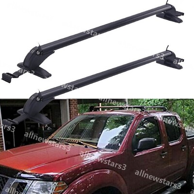 #ad For Nissan Frontier 43.3quot; Black Top Roof Rack Cross Bars Luggage Carrier w Lock $82.95