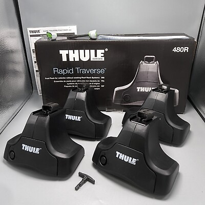 #ad Thule Sweden Rapid Traverse Foot Pack Of 4 480R Roof Rack Feet New Open Box $99.99