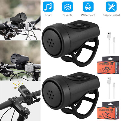 #ad Bike Electronic Loud Horn 120 DB Warning Safety Electric Bicycle Handlebar Bell $7.65