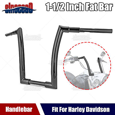 #ad 14quot; Ape Hanger 1 1 2quot; Fat Handlebar For Harley Sportster Dyna Softail Road King $129.99