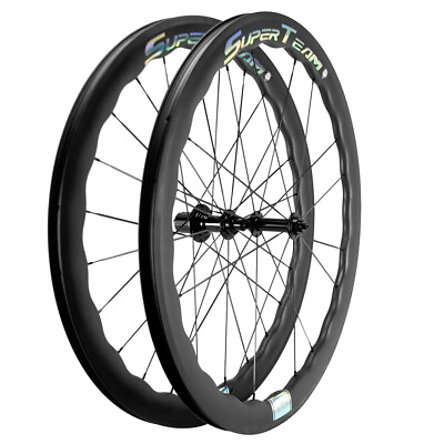 #ad UCI Approved 700C 50mm Tubeless Clincher Carbon Wheelset Road Bike Carbon Wheels $404.70