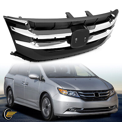 #ad #ad Bumper Grille Assembly Fits 2014 2015 2016 2017 Honda Odyssey Front Chrome Grill $49.99