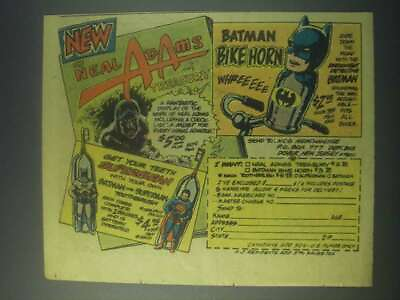 #ad #ad 1977 NCG Merchandise Ad Batman Bike Horn Batman amp; Superman Toothbrush $19.99