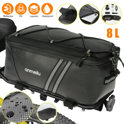 #ad Bicycle Rear Rack Seat Bag Bike Cycling Waterproof Storage Pouch Trunk Pannier $12.95