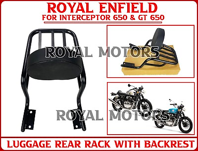 #ad Royal Enfield quot;LUGGAGE REAR RACK WITH BACKRESTquot; For Interceptor 650 amp; GT 650 $76.99