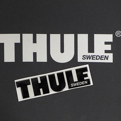 #ad Thule 3D Logo Sticker Aufkleber Schriftzug schwarz black 14713 EUR 9.70