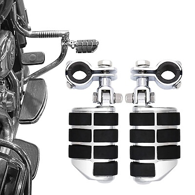 #ad Motorcycle Highway Foot Pegs Footrests For Harley Accessories 1#x27;#x27; 1.25#x27;#x27; Bars $46.99