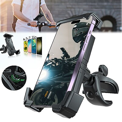 #ad Silicone 360° Motorcycle Handlebar Bicycle Cell Phone Holder Mount For MTB GPS $12.95