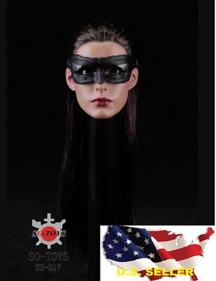 #ad 1 6 scale Anne Hathaway head catwoman mask batman for phicen kumik ❶US IN STOCK❶ $38.99