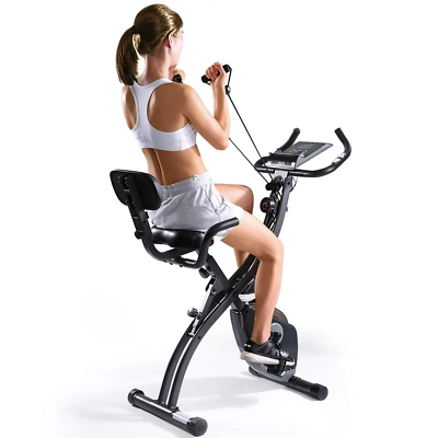 #ad 3 In 1 Exercise Bike Quiet Folding Magnetic Stationary Exercise Bikes with Arm R $159.48