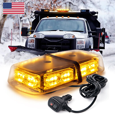 #ad LED Yellow Strobe Light Bar Emergency Warning Flashing Truck Rooftop for Truck $29.95