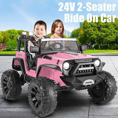 #ad 24V Ride On Electric Truck 4x4 Wheeler Quad Car Toy with Parent Remote for Kids $289.99