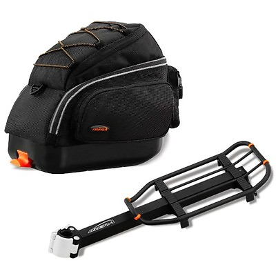 #ad #ad Ibera Bike Mini Trunk Bag Rear Carrier Combo Seat Post Mounted Rack Commuter Bag $89.99