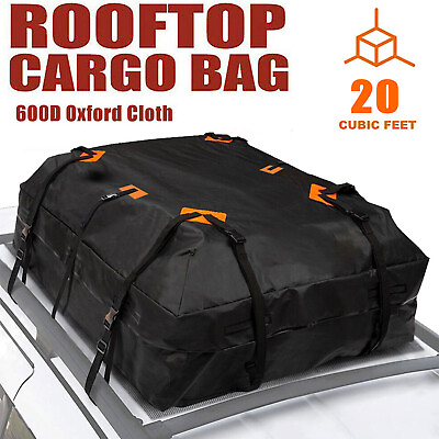#ad 600D Car Roof Top Rack Carrier Cargo Luggage Storage Bag Travel Waterproof D6Y1 $27.99