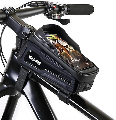 #ad Bike Phone Bag Bike Pouch Top Tube Bag Bicycle Front Frame Bag Waterproof Bike B $34.99