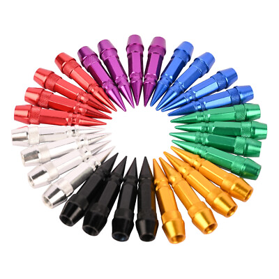 7 Color Metal Long Spiked Valve Stem Caps Trims For Car Bike Truck Dust Cover $2.98
