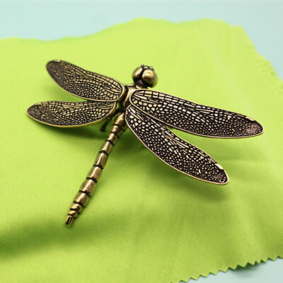 #ad #ad Brass Dragonfly Figurine Statue House Office Decoration Animal Figurines Toys US $11.89