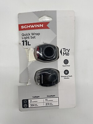 #ad Schwinn Bike Taillight Quick Wrap Light Damaged Box NEW $13.49