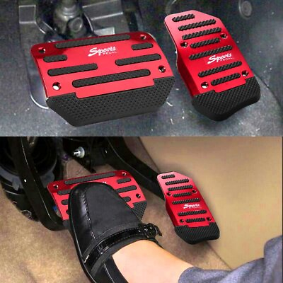 #ad #ad Red Non Slip Automatic Brake Gas Foot Pedal Pad Cover Car Auto Accessories $11.99