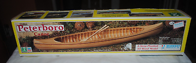 #ad The Peterboro Canoe all wood model 1:12 mint in box unassembled Midwest Prod. $34.99