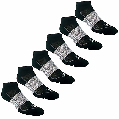 #ad 6 Pair Pack SoleTek Cool Running Lite Cushion Sock Black Grey Made In The USA $24.99
