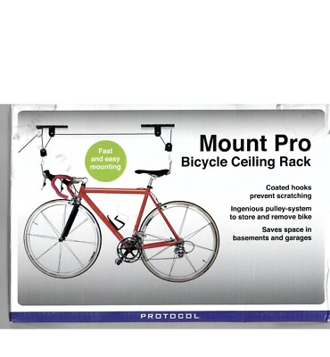 #ad #ad MOUNT PRO Bicycle Ceiling RACK LIFT amp; Store Bike From Garage PROTOCOL NEW $19.85