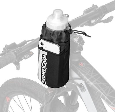 #ad ROCKBROS Bike Water Bottle Holder Bag Handlebar Stem Bag Bicycle CupDrink Holder $14.99