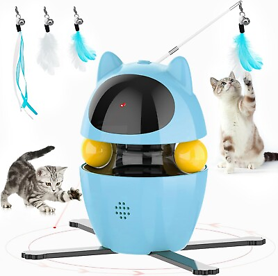#ad #ad Cat Interactive Toys Laser Funny Feather Kitten Teaser Indoor Play Automatic Toy $26.91