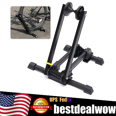 #ad Portable Bicycle Bike Floor Outdoor Parking Storage Foldable Stand Display Racks $25.65
