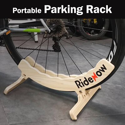RIDENOW Bicycle Parking Rack Adjustable Wooden Rack $29.52