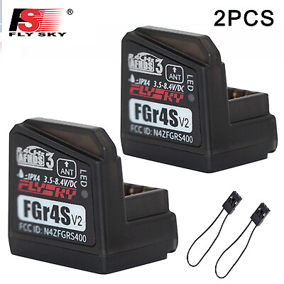#ad 2PCS Flysky FGR4S V2 Receiver Compatible w FS Noble FS NB4 PL18 Transmitter C7D0 $64.48