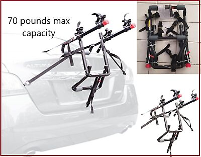 #ad #ad 2 Bicycle Bike Rack Trunk Mount Carrier Car Minivan SUV Hatchback Sedan $69.84