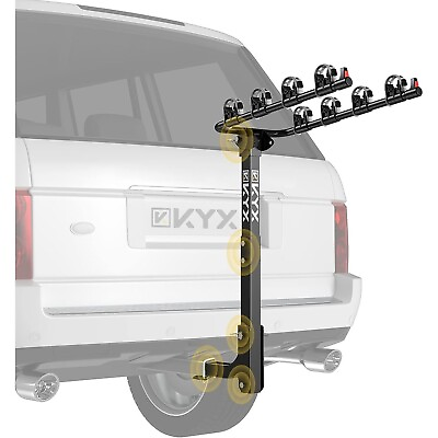 KYX 4 Bike Car 2 in Hitch Rack Bicycle Mount Carrier 143 lbs for Car SUV Truck $69.00